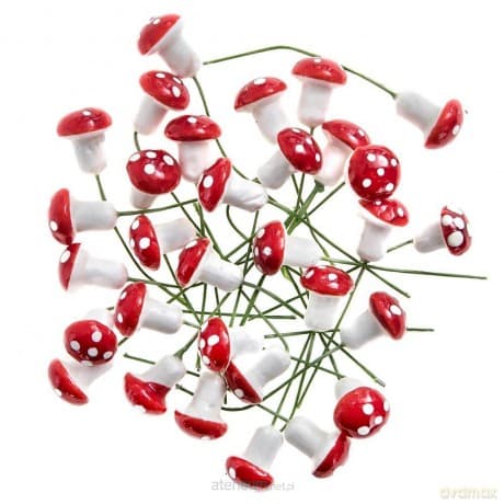 Muchomorki na druciku 30szt