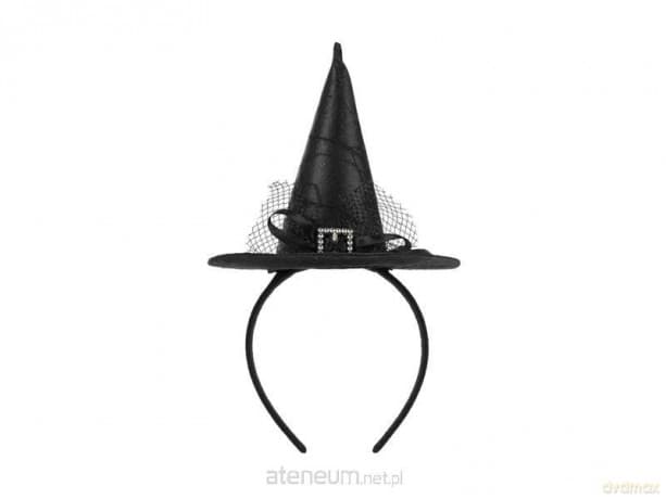 Opaska Kapelusz Czarownicy 17x28cm czarny