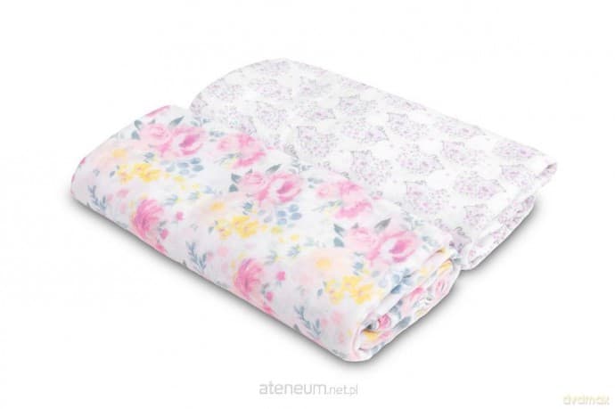 Pielucha bambusowa 2-pak kwiaty+jeże 120x120cm