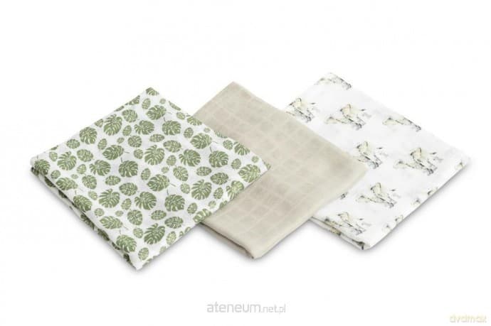 Pielucha bambusowa 3-pak słonik grey 70x80cm