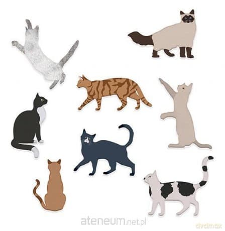 Zestaw wykrojników koty 8szt