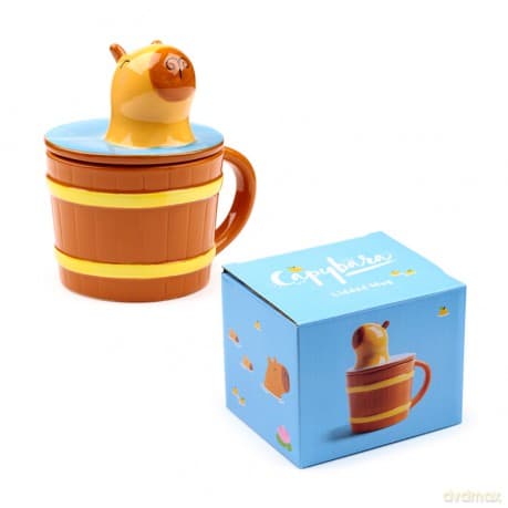 Kubek ceramiczny z przykrywką Kapibara LMUG24