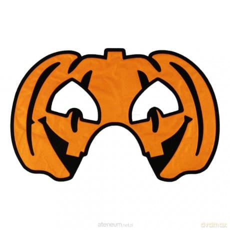 Maska na Halloween flokowana Dynia