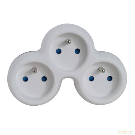 Esperanza Rozgałęźnik Elektryczny 3 Gn. Biało-Szary