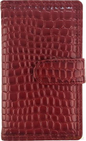 Kalendarz 2026 B6 dzienny z zapięciem krokodyl bordowy