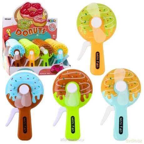 Wentylator ręczny mini wiatraczek pączek donut MIX