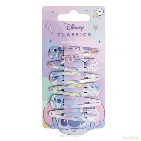 Zestaw spinek do włosów Stitch 6szt