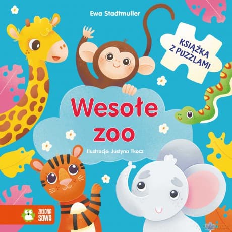 Wesołe zoo. Książka z puzzlami - Ewa Stadtmuller