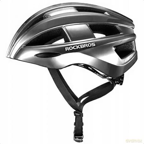 Kask rowerowy Rockbros ZK-013TI z wbudowaną lampką rozmiar uniwersalny 55-60cm - szary
