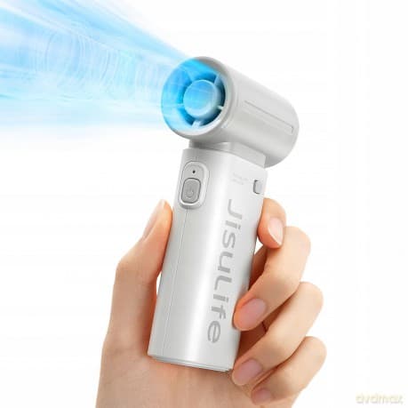 Mini dmuchawa Jisulife Handheld Fan Life9 3600mAh przenośny wiatraczek wentylator USB - szary