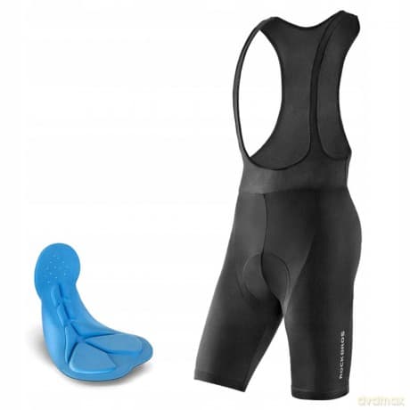 Spodenki rowerowe Rockbros RK2002XL krótkie na szelkach z wkładką XL - czarne