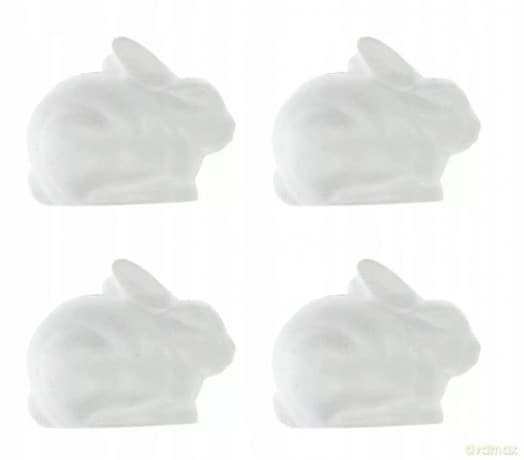 Królik styropianowy 14cm - ozdoba wielkanocna 4szt