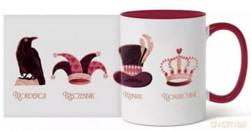 Kubek pionki szachów, Bez serca, 330 ml