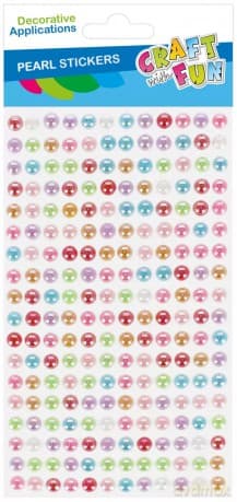Ozdoba Dekoracyjna Samoprzylepna Perłowa Kolor 6mm Op.18szt. Craft with Fun 545875