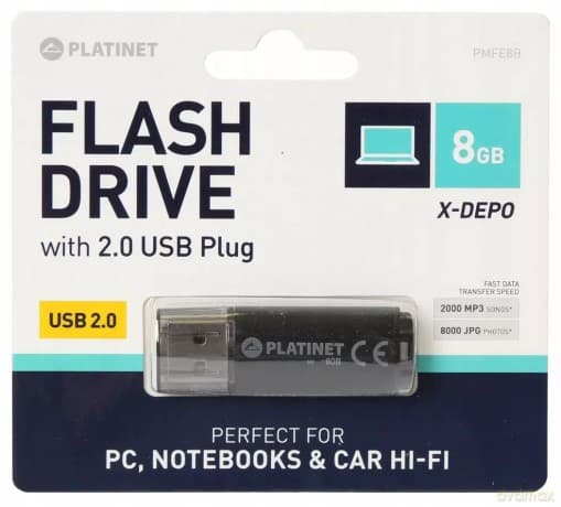 Pendrive 8gb Usb 2.0 X-depo Platinet czarny 40943