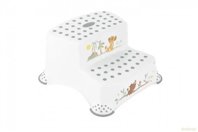 Podest 2 stopniowy antypoślizgowy Lion King biały