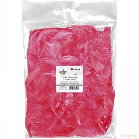 Titanum Piórka 5-12 cm, 16 G - Czerwone