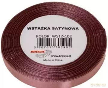 Wstążka satynowa brudny róż 6mm x 32m