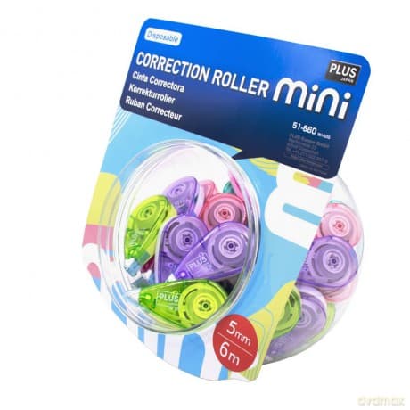 Korektor W Taśmie Plus Wh-505-50p Pastel Mini 5mm X 6m Słój 50szt