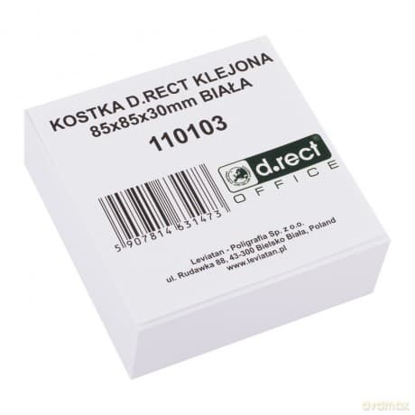Kostka D.Rect Klejona 85x85x30mm Biała