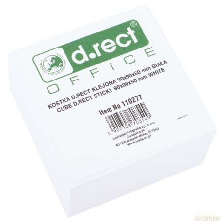 Kostka D.Rect Klejona 90x90x50mm Biała