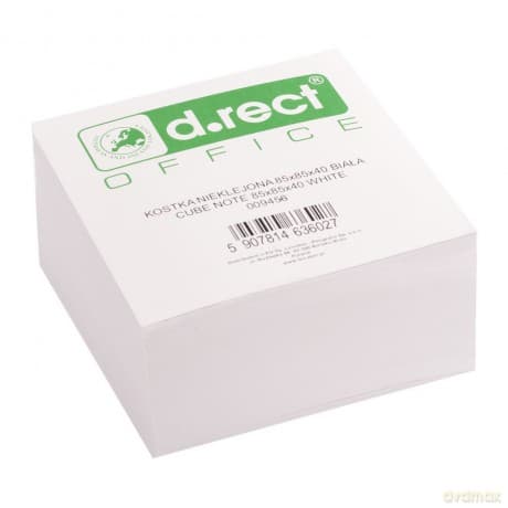 Kostka D.Rect Nieklejona 85x85x40mm Biała