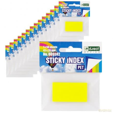 Zakładki Indeksujące Pet 43x25mm 50 Szt A1 Eco 15szt