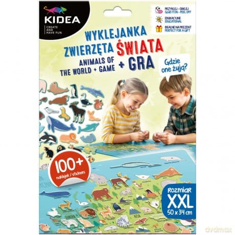 Gdzie one żyją? Zwierzęta świata wyklejanka + gra