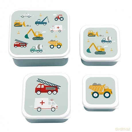 A little lovely company - Lunch & Snack Box Set - Vehicles
