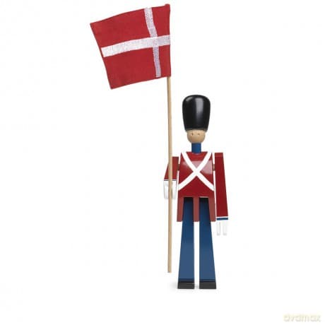 âKay Bojesen - Standard-Bearer with Textile Flag - 22 cm