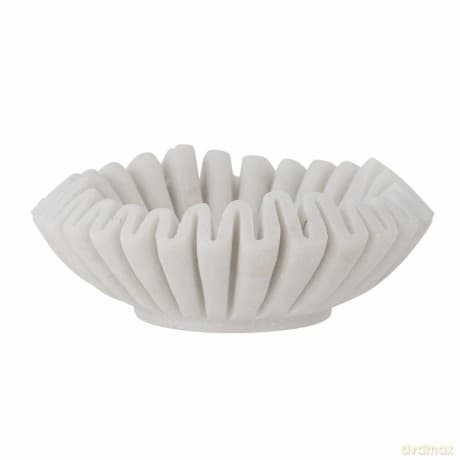 Bloomingville - Harmonia Bowl 17.5x6 cm - White Marble