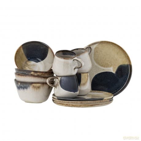 Bloomingville - Jules Breakfast Set - Grey - Stoneware