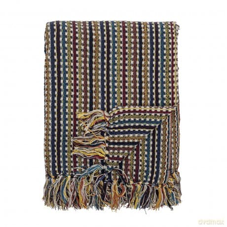 Bloomingville - Lazzario Recycled Cotton Throw 160x130 cm - Blue