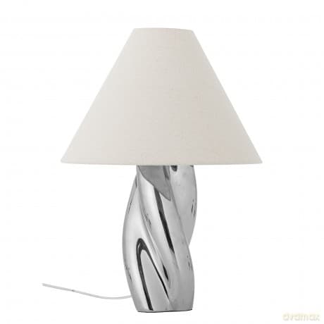 Bloomingville - Silva Table Lamp - Silver - Stoneware