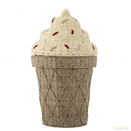 Bloomingville MINI - Cillie Basket w/Lid - Nature - Water Hyacinth