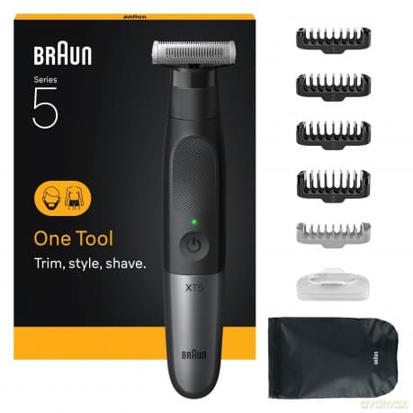 Braun - All-in-One Series XT5, +7 Styling Tools, 4D Flex Blade, Style & Shave, XT5100, Grey