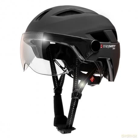 Crazy Safety - Oak Bicycle Helmet - Black (55cm to 61cm) (CS210304)