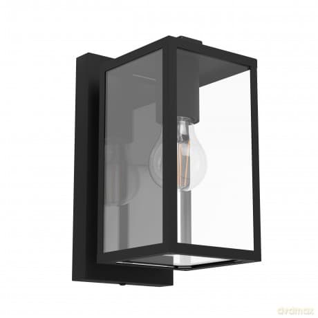 EGLO - BUDRONE Outdoor Wall Light - Black/Clear