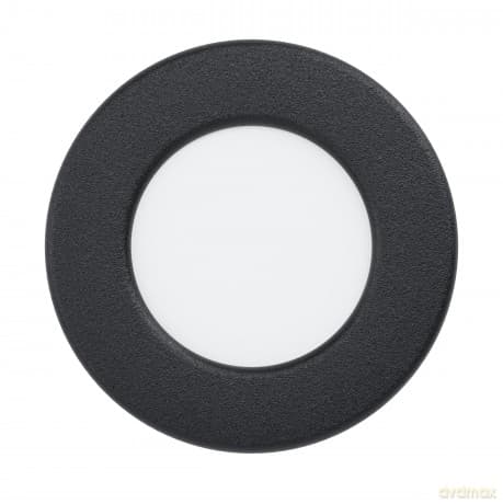 EGLO FUEVA 5 Recessed LED Downlight Ă86mm - Black, 2.7W, 330lm
