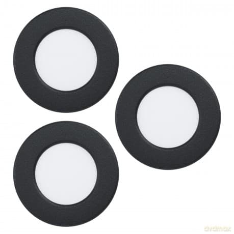 EGLO FUEVA 5 Recessed Spotlight - Black - 86mm