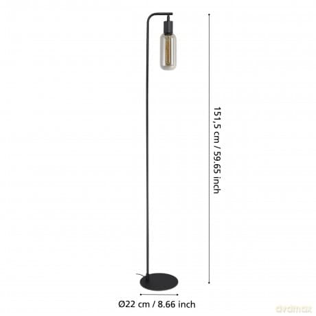 EGLO MAIONE Floor Lamp - Elegant Black Lighting for Modern Homes