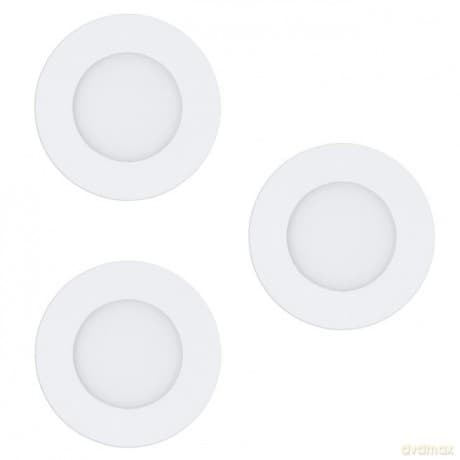 EGLO Set of 3x Fueva-Z Smart Recessed Spotlights Ă8.5 - Tunable White - Zigbee/Bluetooth