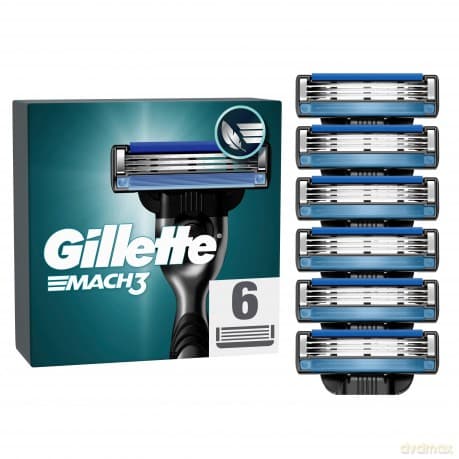 Gillette - Mach3 Men's Razor Blades - Blue/Black - 6 pcs
