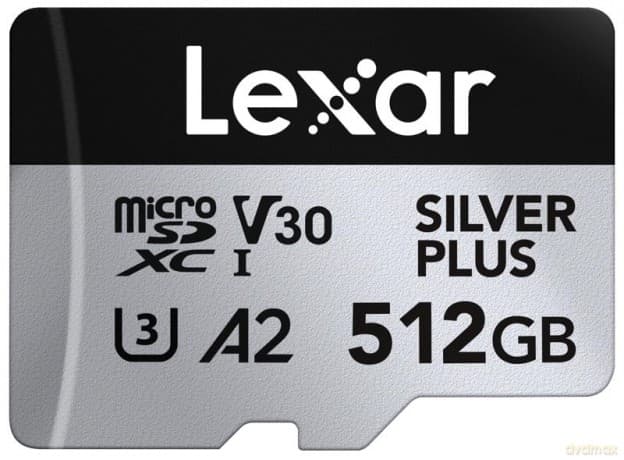 Lexar - microSDXC Professional SILVER Plus UHS-I/U3/A2/4K R205/W150 (V30) - SILVER - 512GB