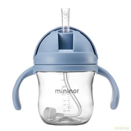 mininor Global - Straw Bottle Tritan 220ml - Nordic Sky Blue (14243)