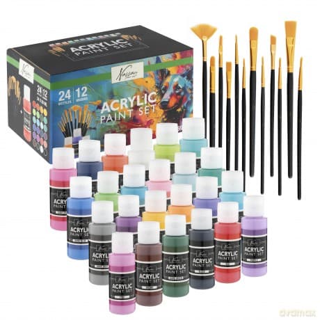 Nassau - Paint acrylic & 12 brushes (AR0765/GE)