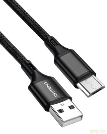 Oniverse Usb-A To Micro-Usb Charge Cable, 3 M - Black