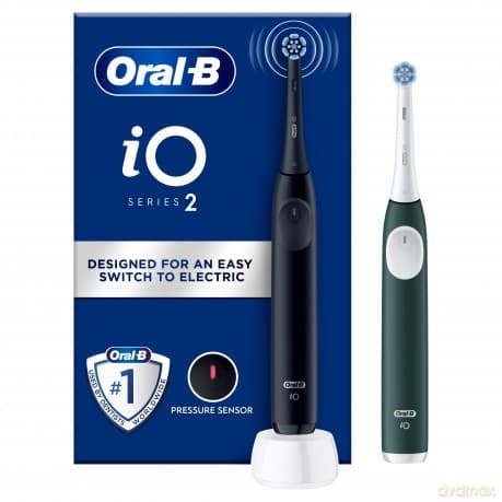 Oral B - iO 2 DUO Electric Toothbrushes - Night Black & Forest Green