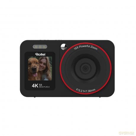 Rollei - Compactline Dual Screen Digital Camera - 64 MP - 4K