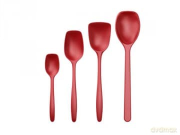 Rosti - NEW Classic kitchen spoons, Set of 4 - Red